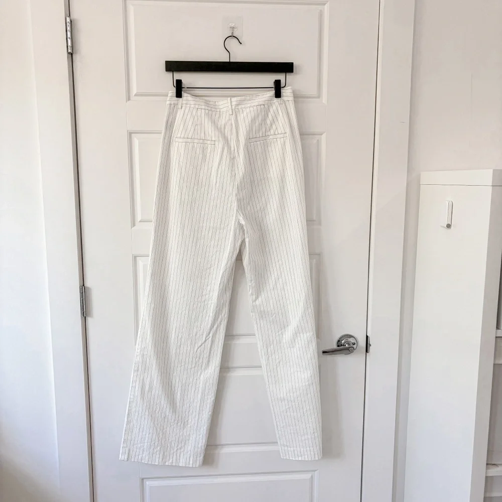 Reformation Oren Pant White Stripe